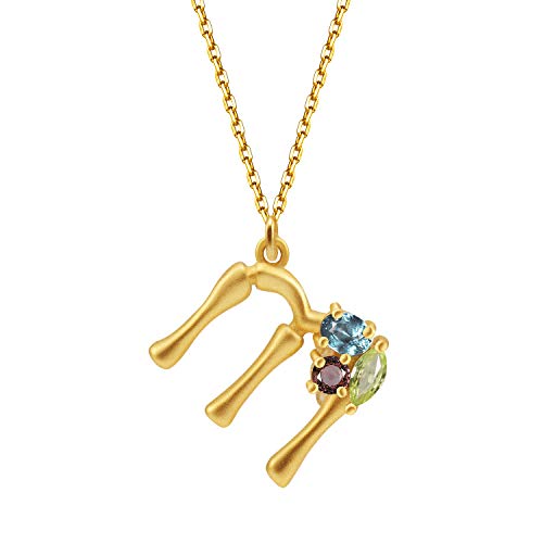 14K Gold Plated Letter Necklace for Women 26 Alphabet Adjustable Pendant Gold Initial Necklace for Girls Personalized Gifts (M)