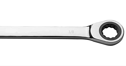 Flzosper 3/8 Inch Sae Box End Head Geared Wrench, 72-Tooth Ratcheting Combination Wrench Spanner #TOP2