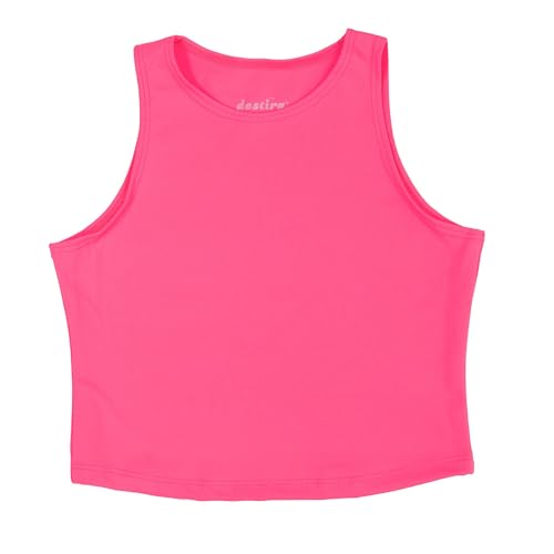 Image of Destira Girls Dance Crop Tank Top, Super Soft Athletic Top, Ideal for Gymnastics, Yoga, Workouts, Running