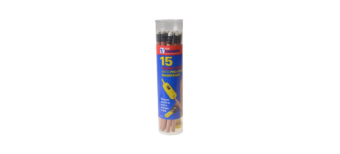 C H Hanson 02010 Finish Pencils Tube and Pro-Sharp Sharpener (Tube of 15)