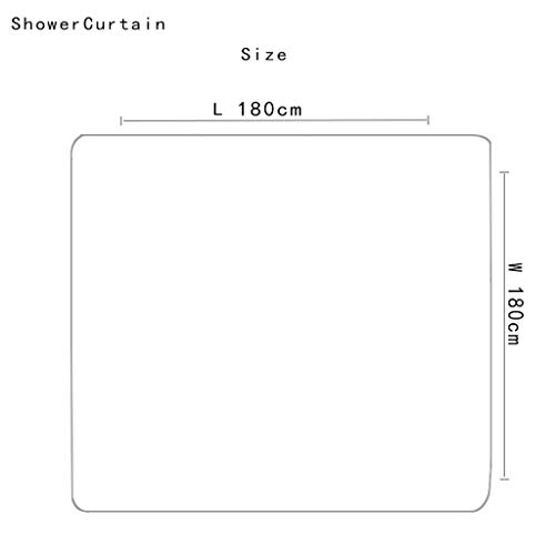 XUEPING 4 Stück Badematte Sets(Wasserdichter Duschvorhang+Rutschfester Badezimmer-Teppich+Teppichboden+WC-Sitzbezug… – Bild 7
