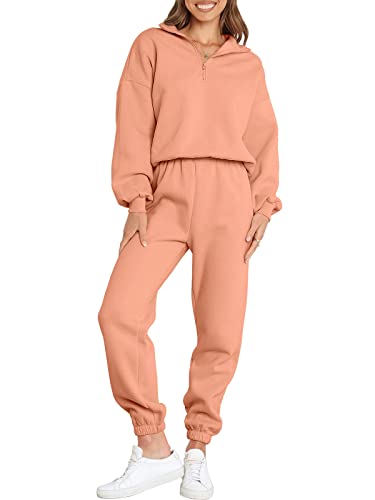 Prinbara Women's Oversized Lantern Sleeve Lounge Sets Casual Top And Pants 2 Piece Outfits Sweatsuit With Pockets 7Pa76-Xiuhong-L #TOP8