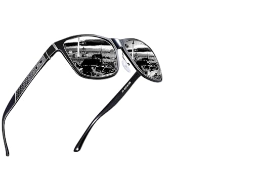 ATTCL Bundles Men's Retro Metal Frame Driving Polarized Sunglasses For Men Sun glasses:(5001-Night Driving Glasses)+(8587-black)