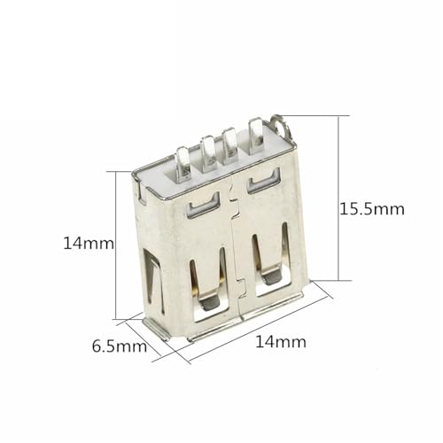 Bloque de Controlador USB Hembra Tipo A de 15,0 mm para Línea de Soldadura Interfaz 10 Unidades 4