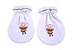 For Babies - Bio-Baumwolle Baby Kratzhandschuhe Kratzfäustlinge für Neugeborene Jungen und Mädchen 0 bis 3 Monate/Anti Scratch Mittens Newborn Organic Cotton (Biene)