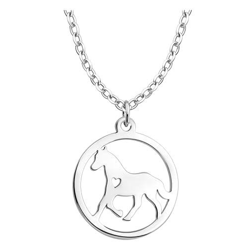 Collier en Argent 925 Sofia Milani cercle cheval, le cadeau d'anniversaire parfait pour femme