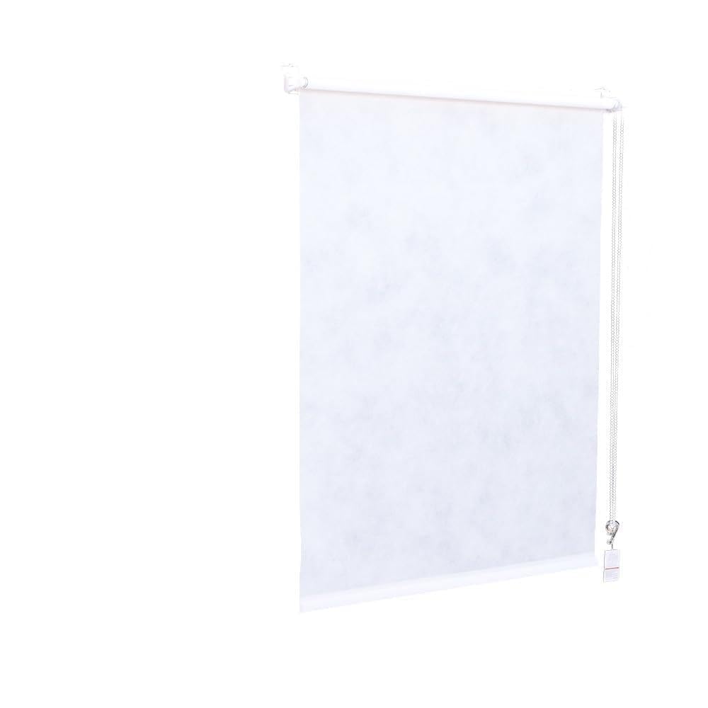 Sekey Verdunklungsrollo ohne Bohren Klemmfix 105 cm breit, Vliesstoff Seitenzugrollo Hitzeschutz Sichtschutz und Sonnenschutz Wandmontage Deckenmontage Klemmrollo, 105 x 130 cm, Weiß Vliesstoff