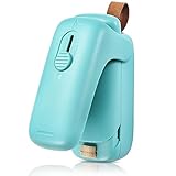 DuJaSho Mini Bag Sealer, 2 in 1 Portable Sealer & Cutter, Heat Sealer for Vacuum Sealer Bags, Handheld Bag Heat Resealer Machine for Chip Bags, Plastic Food Bags, Snack & Cereal Bags (Green, Single)