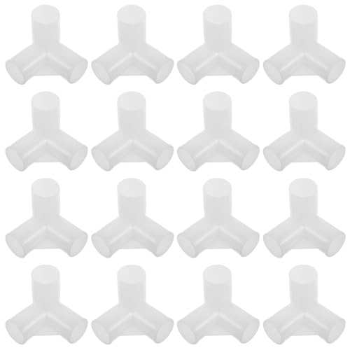 JOINPAYA Conector de 3 Vías para Barra de Armario 22 Mm, 20 Piezas, Plástico Resistente para Organizadores de Zapatos y Estanterías, Accesorio para Muebles y Secadoras en