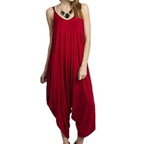 NOBRAND Mono de mujer con tirantes anchos y espalda abierta Rojo rosso S