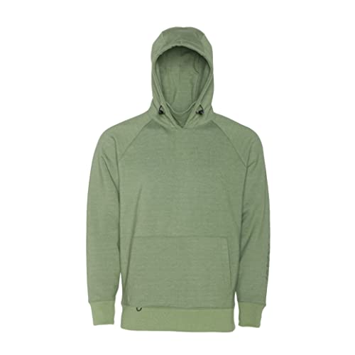 Grunden’s Men’s Dillingham Tech Sweatshirt Hoodie | Insulated, Moisture Wicking, Olivine Heather, Large #TOP14