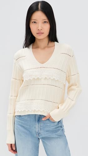 Line & Dot Women's Lace Detailed Knit Sweater2