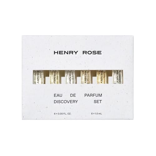 Henry Rose Warm Collection Discovery Set - Travel Size Perfume Set with Clean, Gender-Inclusive Eau de Parfum Scents - Natural, Non Toxic, and Cruelty-Free Fragrance Gift (6 ct)