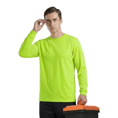 HYCOPROT Hi Vis Safety Shirts High Visibility Long Sleeve T Shirt Construction Work T-Shirts for Men Women Protective Workwear Camisas Manga Larga de Trabajo para hombre Construccion, Meets ANSI/ISEA by HYCOPROT - Image 7
