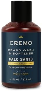 Cremo Palo Santo (Reserve Collection) Beard Wash & Softener, Moisturizes, Styles and Reduces Beard Itch for All Lengths of Facial Hair, 6 Fluid Oz