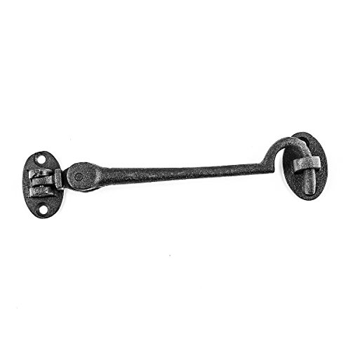 Renovators Supply Manufacturing Door Latch Lock 6 In. Cast Iron Swivel Style Hook And Eye Latch For Door In Oil Rubbed Bronze Finish With Mounting Hardware Pack Of 2 #TOP3