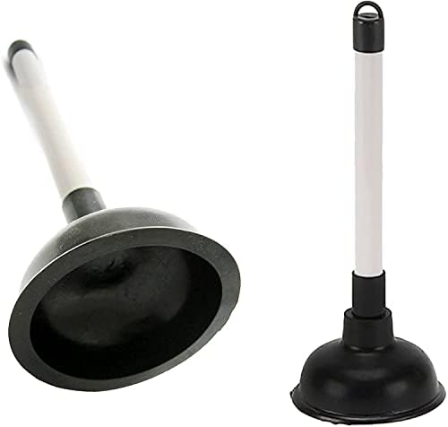 Sink and Drain Plunger for Kitchens, Bathrooms, Sinks, Baths, Waste Pipes and Showers. Heavy Duty, Powerful, Commercial Style 'Plumbers Plunger' with Bellows (Small Drain Unblocker)