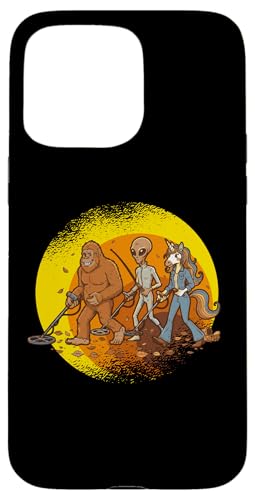 Bigfoot-Alien 70s, 金属探知機 アクセサリー 宝物を探す 金属探知機 スマホケース iPhone 15 Pro Max 用