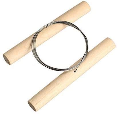 Lot De 12 Coupe-fils En Argile Avec Manches Bois - Fil Acier 67 Cm, Pour Poterie, Modelage, Fromage, Pâte
