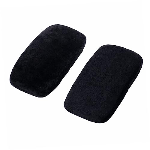 Housoutil 2PCS Memory Armrest Pads Elbow Support Cushions for Home Office Chairs Black Elastic Cover for Easy Installation Relief