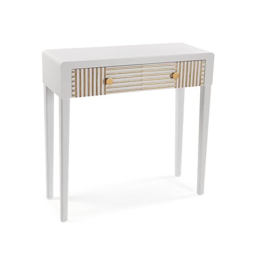 Versa Console Eclipsia de Style provençal, Dimensions (H x L x L) 80,0 x 31 x 80 cm, Blanc