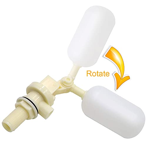 1/2" Water Float Valve Stable Water Float Ball Valve Shut Off Plastic Float Valve Float Valve For Water Tank Stainless Steel Automatic Waterer Horse Cattle Goat Sheep Pig Dog Farm Supplies 2 Pack #TOP1