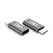 Type C Adapter, UNU USB-C to Micro USB Aluminum Adapter (USB-C to Micro USB) Type C to Micro USB Connector for Galaxy S10, S10 Plus, S10e, Note9, Google Pixel 3, Pixel 3 XL and More (2-Pack, Grey)