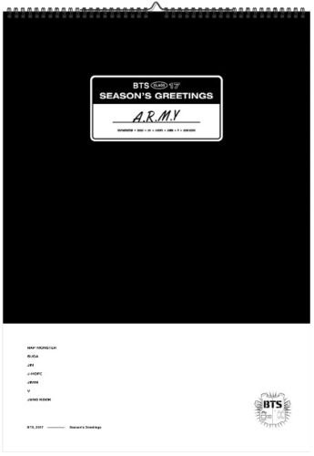 Calendrier mural BTS 2017 officiel
