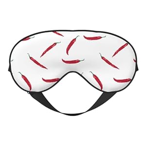 Schlafmaske, Augenmasken für Schlaf, Schlafmasken für Damen und Herren, Verdunkelungs-Augenabdeckungen für Reisen/Schlafen, getrocknete Chilischoten-Augenmaske