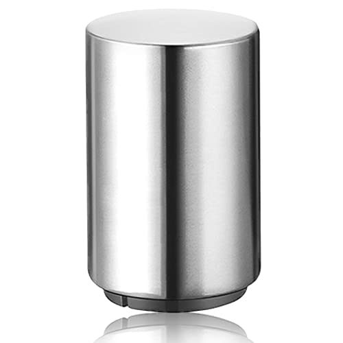 Premium Automatic Beer Bottle Opener (Stainless Steel) No Damage to Caps Portable Push Down and Pop Off Magnetic Cap Catcher QUICK Fun Bartender Openning Tool for Corkscrew Lid Home Bars Kitchen