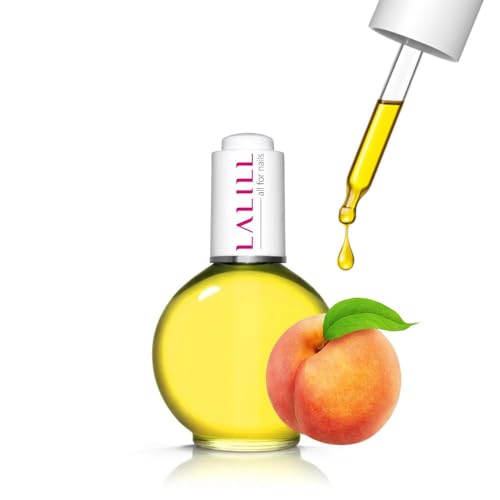 LALILL Tratamiento Nutritivo 75ml - Aceite de Melocotón con Pipeta para Cutículas - Cuidado Vegano para Uñas y Manos - Manicura Profesional en Casa