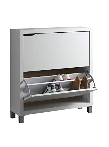 Baxton Studio Simms Shoe Cabinet, White #TOP4