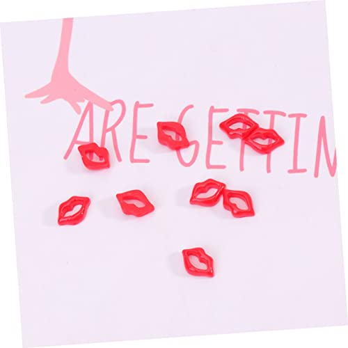 200 Abalorios rojos de resina para scrapbooking y fundas de movil 6