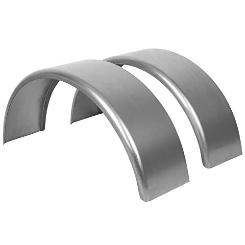 Hecasa Steel Round Single Axle Trailer Fenders And Fender Backs Fits 14” To 16” Wheels - 32” X 9” X 15” (2Pcs) #TOP4
