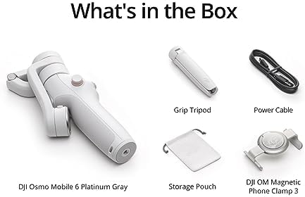 Dji Osmo Mobile 6 CP.OS.00000284.01 Uchwyt do Smartfona, Szary, 27,8 x 12,9 x 7,8 cm