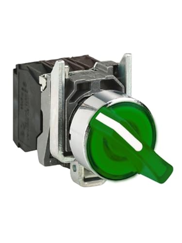Selector industrial XB4BK133B3 de tres posiciones estables para un control eléctrico preciso 3