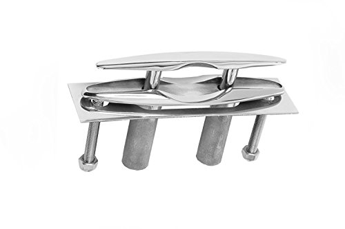 Amarine Made Boat Marine Stainless Steel 316 Pull up Cleat Flush Mount Cleat Lift - 8 Inch
