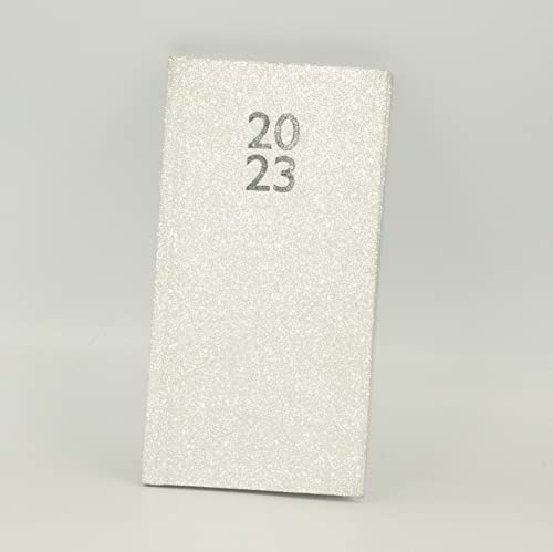 Agenda semainier 2023 fin effet pailleté 16 x 8,5 cm (argent) Cover