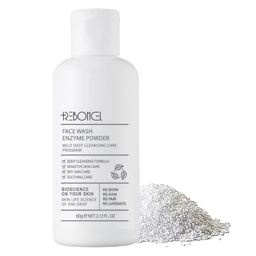Reboncel Enzyme Powder Cleanser Pore Minimizer, Exfoliating Face Wash With Amino Acids Papaya And Algae Extract For Oily Combination Skin, 60G #TOP28
