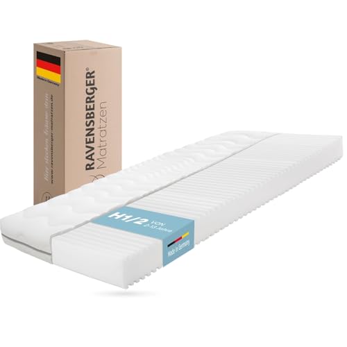 Ravensberger Matratzen® Kinder- und Jugendmatratze Junior (Softwelle) Härtegrad H1/H2 (RG 30) 90 x 200 cm mit PES Bezug „Der Funktionale”