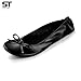 Silky Toes Foldable Flats for Women – Portable Ballet Shoes for Weddings, Parties, Events, Travel – Compact Purse Slippers (Medium, Black)