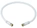 Monoprice 105360 75 Ohm Quad Shielded CL2 F-Type Coaxial RF Cable, 1.5ft, White