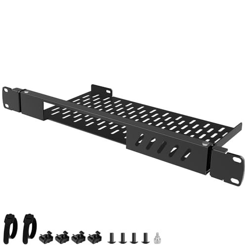 Mini Rack Mount for Dell OptiPlex Micro PC Rack Mount for Dell OptiPlex MFF 7050 5070 7020 3000 3060 9020 1U Hinged Server Rack Shelf for Dell Mini PC for 19” Server Rack or Cabinet with Cable Ties