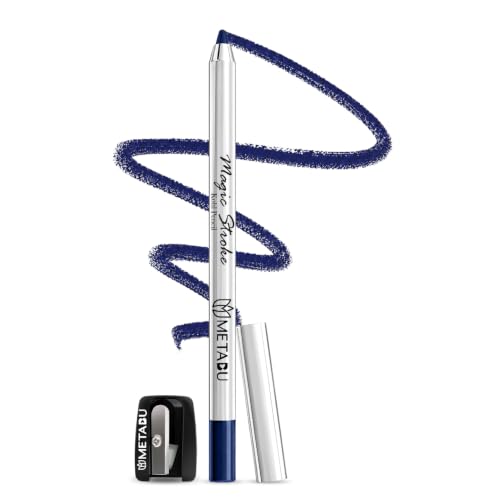 Image of Magic Stroke Kohl Kajal Pencil - Navy Blue | Waterproof & Smudge Proof with Free Sharpener | 18 Hours Long Lasting | One Swipe Application Eye Makeup Pencil Enriched with Shea Butter & Vitamin - E