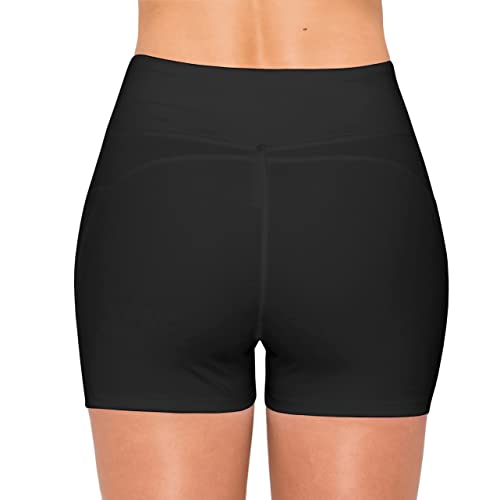 Image of ALWAYS Women's Biker Shorts Pockets - 3 inch High Waisted Soft Running Workout Yoga Pants Black L