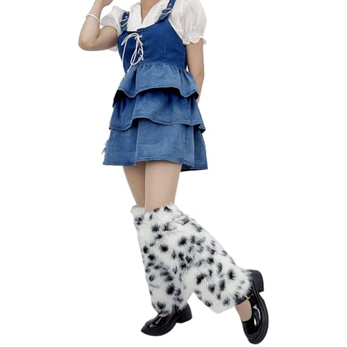 Women Furs Leg Warmer Winter Furry Long Boot Cuffs Fuzzy Party Costume for Holiday Festival Performances Play