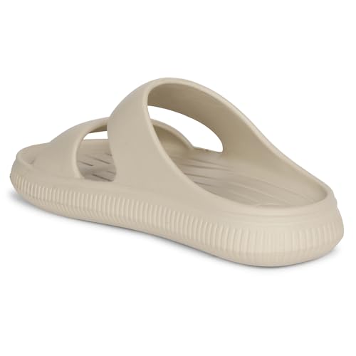 Image of Aqualite Men's Slides Slippers | Slip-On Comfort Flipflop Flat Base, Anti-Skid Sole & Lightweight | Casual Home & Outdoor Sandal for Men