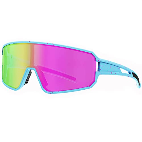 SPOSUNE Polarized Cycling Glasses for Men Women, UV400 Bike Sunglasses - Sport Eyewear for Bicycle Baseball Running MTB