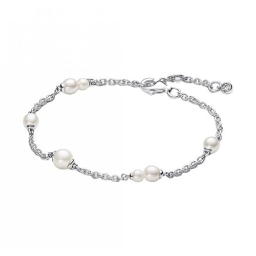 Pulsera de plata PANDORA con perla blanca el regalo perfecto para celebrar momentos especiales