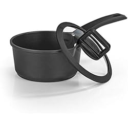 Cacerola Chica Con Mango N8WERK Cacerola de Aluminio Fundido en la Edición de Medianoche 18 cm | Pantalla de Temperatura de Cambio de Color| Todas Las Estufas Incl. inducción | 3 cacerolas Ilag-Ultimate Sealing